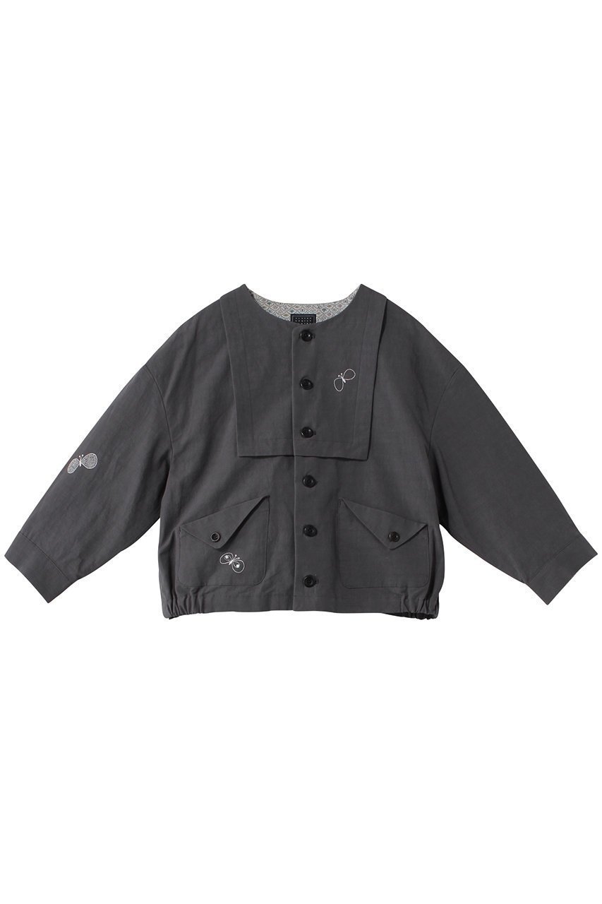 【ミナ ペルホネン/mina perhonen / KIDS】の【KIDS】choucho ジャケット インテリア・キッズ・メンズ・レディースファッション・服の通販 founy(ファニー) 　ファッション　Fashion　キッズファッション　Fashion for Kids　アウター　Coat Outerwear /Kids　ジャケット　Jacket, Outerwear　春　Spring　チャコール|ID: prp329100003864680 ipo3291000000036192214