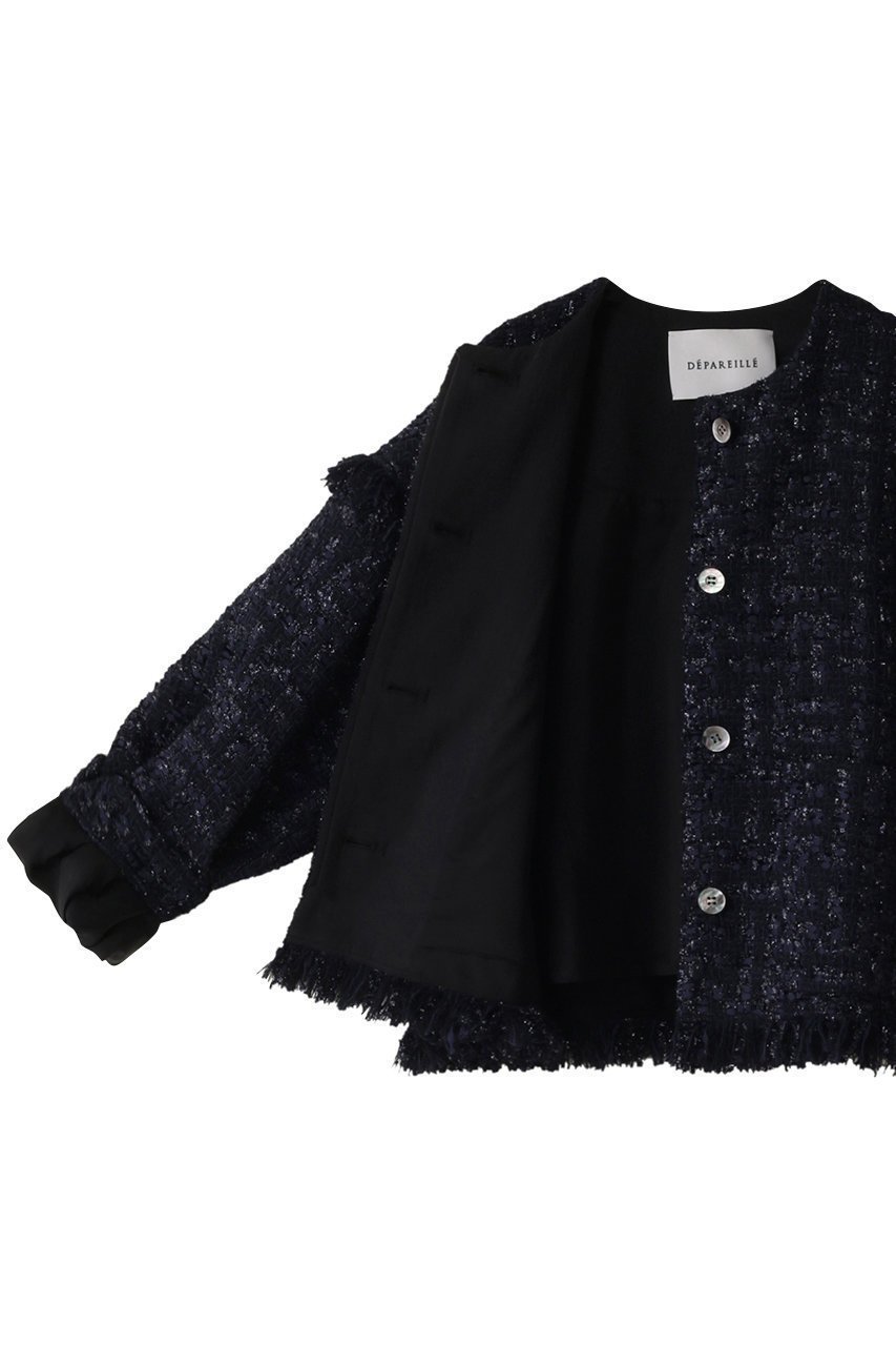 【デパリエ/DEPAREILLE】のラメツィードバルーンスリーブジャケット 人気、トレンドファッション・服の通販 founy(ファニー)  ファッション Fashion レディースファッション Fashion for Women アウター Coat / Outerwear Collection レディースジャケット・軽アウター Jackets ジャケット Jacket, Outerwear バルーン Balloon, Balloon Silhouette パーティ Party, Party Style フリンジ Fringe, Tassel ブルゾン Blouson, Bomber Jacket エレガント 上品 Elegant other-6|ID: prp329100003864755 ipo3291000000032961096