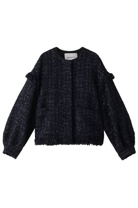 【デパリエ/DEPAREILLE】 ラメツィードバルーンスリーブジャケット人気、トレンドファッション・服の通販 founy(ファニー) ファッション Fashion レディースファッション Fashion for Women アウター Coat / Outerwear Collection レディースジャケット・軽アウター Jackets ジャケット Jacket, Outerwear バルーン Balloon, Balloon Silhouette パーティ Party, Party Style フリンジ Fringe, Tassel ブルゾン Blouson, Bomber Jacket エレガント 上品 Elegant |ID:prp329100003864755