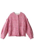 【デパリエ/DEPAREILLE】のラメツィードバルーンスリーブジャケット 人気、トレンドファッション・服の通販 founy(ファニー) ファッション Fashion レディースファッション Fashion for Women アウター Coat / Outerwear Collection レディースジャケット・軽アウター Jackets ジャケット Jacket, Outerwear バルーン Balloon, Balloon Silhouette パーティ Party, Party Style フリンジ Fringe, Tassel ブルゾン Blouson, Bomber Jacket エレガント 上品 Elegant thumbnail ピンク|ID: prp329100003864755 ipo3291000000035655207