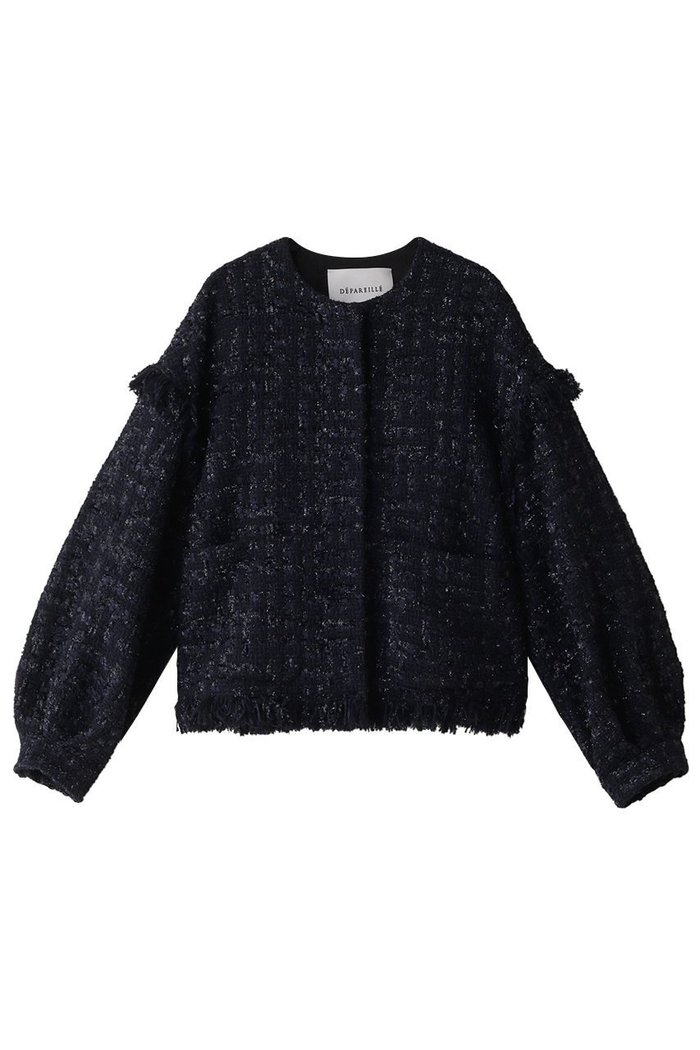 【デパリエ/DEPAREILLE】のラメツィードバルーンスリーブジャケット インテリア・キッズ・メンズ・レディースファッション・服の通販 founy(ファウニー) https://founy.com/ ファッション Fashion レディースファッション Fashion for Women アウター Coat / Outerwear Collection レディースジャケット・軽アウター Jackets ジャケット Jacket, Outerwear バルーン Balloon, Balloon Silhouette パーティ Party, Party Style フリンジ Fringe, Tassel ブルゾン Blouson, Bomber Jacket エレガント 上品 Elegant |ID: prp329100003864755 ipo3291000000036759160