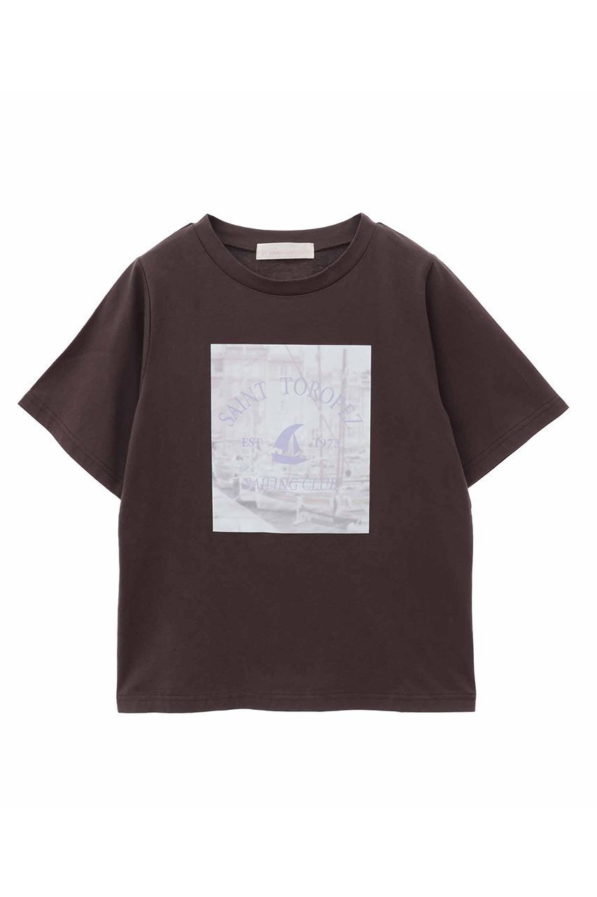 【トランテアン ソン ドゥ モード/31 Sons de mode】のマリンプリントTシャツ インテリア・キッズ・メンズ・レディースファッション・服の通販 founy(ファニー) 　ファッション　Fashion　レディースファッション　WOMEN　トップス・カットソー　Tops/Tshirt　シャツ/ブラウス　Shirts/Blouses　ロング / Tシャツ　T-Shirts　カットソー　Cut and Sewn　ショート　Short　スリーブ　Sleeve　デニム　Denim　プリント　Print　ボトム　Bottom　リラックス　Relax　再入荷　Restock/Back In Stock/Re Arrival　チャコールグレー|ID: prp329100003866105 ipo3291000000025441292