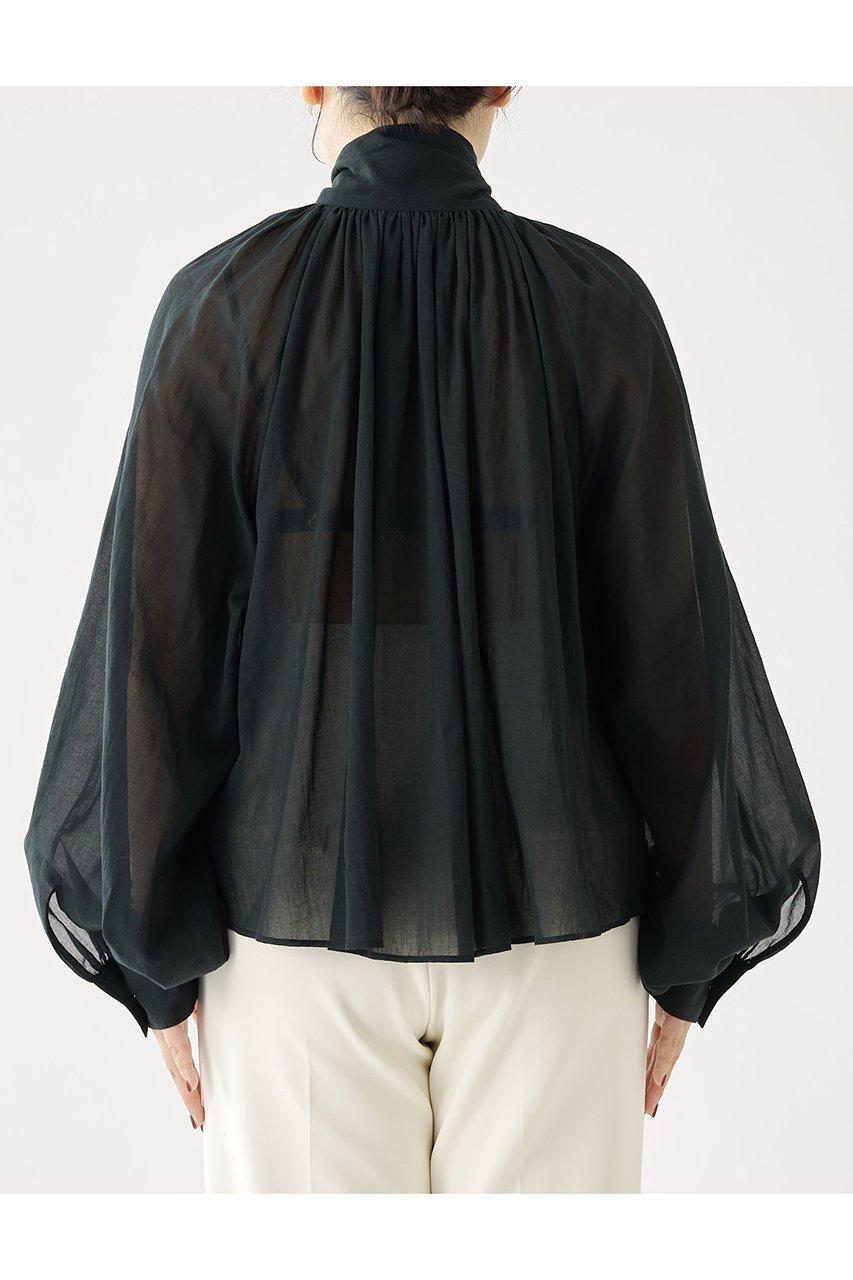 【ウィムガゼット/Whim Gazette】のローンボウタイブラウス 人気、トレンドファッション・服の通販 founy(ファニー) 　ファッション　Fashion　レディースファッション　Fashion for Women　トップス・カットソー　Cut & Sew Tops　シャツ・ブラウス・オフィスカジュアル　Elegant Blouses & Button-Ups　おすすめ　Recommended / Our Picks　スウェット / スエット　Sweatshirt, Sweatwear　スリーブ　Sleeve, Long Sleeve / Short Sleeve　ハイネック　High Neck, Mock Neck　リボン　Ribbon, Bow　ロング　Long, Long-Length　エレガント 上品　Elegant　再入荷　Restock / Back in Stock　other-8|ID: prp329100003866152 ipo3291000000034535359