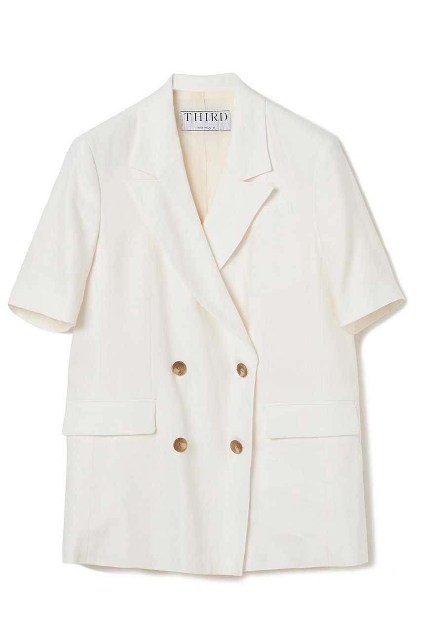 【サードマガジン/THIRD MAGAZINE】のショートスリーブジャケット 人気、トレンドファッション・服の通販 founy(ファニー) 　ファッション　Fashion　レディースファッション　Fashion for Women　アウター　Coat / Outerwear Collection　レディースジャケット・軽アウター　Jackets　おすすめ　Recommended / Our Picks　カーディガン　Cardigan, Knitwear　ジャケット　Jacket, Outerwear　ダブル　Double, Double-Breasted　ビジネス 仕事 通勤　Business / Work / Commuting　半袖　Short Sleeve, Half Sleeve　夏　Summer　春　Spring　S/S・春夏　SS, Spring/Summer, Warm Season　 other-1|ID: prp329100003866176 ipo3291000000035654996