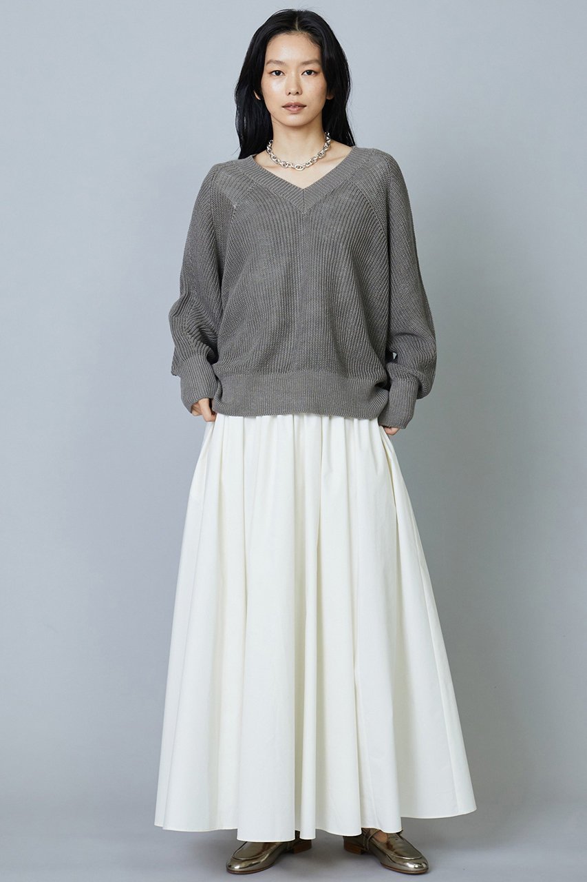【プルミエ アロンディスモン/1er Arrondissement】のリネン畦デザインVネックプルオーバー 人気、トレンドファッション・服の通販 founy(ファニー) 　ファッション　Fashion　レディースファッション　WOMEN　トップス・カットソー　Tops/Tshirt　ニット　Knit Tops　プルオーバー　Pullover　Vネック　V-Neck　おすすめ　Recommend　シンプル　Simple　リネン　Linen　再入荷　Restock/Back In Stock/Re Arrival　畦　Ridge　other-7|ID: prp329100003866186 ipo3291000000031380645