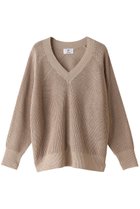 【プルミエ アロンディスモン/1er Arrondissement】のリネン畦デザインVネックプルオーバー ベージュ|ID: prp329100003866186 ipo3291000000032951404