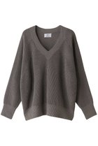 【プルミエ アロンディスモン/1er Arrondissement】のリネン畦デザインVネックプルオーバー モカ|ID: prp329100003866186 ipo3291000000032951409