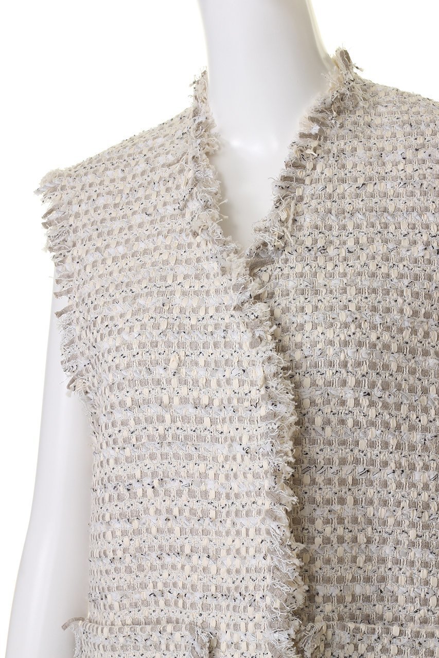 【デパリエ/DEPAREILLE】のラメツイードベスト 人気、トレンドファッション・服の通販 founy(ファニー) 　ファッション　Fashion　レディースファッション　Fashion for Women　アウター　Coat / Outerwear Collection　レディースジャケット・軽アウター　Jackets　ジャケット　Jacket, Outerwear　ツイード　Twill, Twill Weave　デニム　Denim, Jeans Material　トレンド　Trend, Trending Now　フリンジ　Fringe, Tassel　ベスト　Vest, Waistcoat　ポケット　Pocket, Pocket Detail　other-5|ID: prp329100003866207 ipo3291000000035580986