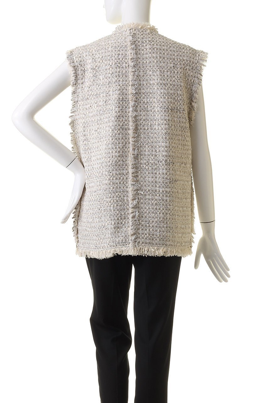 【デパリエ/DEPAREILLE】のラメツイードベスト 人気、トレンドファッション・服の通販 founy(ファニー) 　ファッション　Fashion　レディースファッション　Fashion for Women　アウター　Coat / Outerwear Collection　レディースジャケット・軽アウター　Jackets　ジャケット　Jacket, Outerwear　ツイード　Twill, Twill Weave　デニム　Denim, Jeans Material　トレンド　Trend, Trending Now　フリンジ　Fringe, Tassel　ベスト　Vest, Waistcoat　ポケット　Pocket, Pocket Detail　other-4|ID: prp329100003866207 ipo3291000000036797759