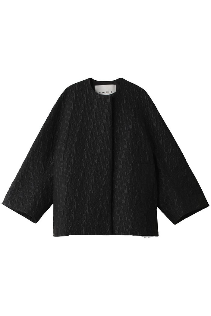 【デパリエ/DEPAREILLE】のノーカラージャカードジャケット インテリア・キッズ・メンズ・レディースファッション・服の通販 founy(ファウニー) https://founy.com/ ファッション Fashion レディースファッション Fashion for Women アウター Coat / Outerwear Collection レディースジャケット・軽アウター Jackets ジャカード／ジャガード Jacquard, Woven Pattern ジャケット Jacket, Outerwear フォルム Silhouette, Form |ID: prp329100003866211 ipo3291000000036604821