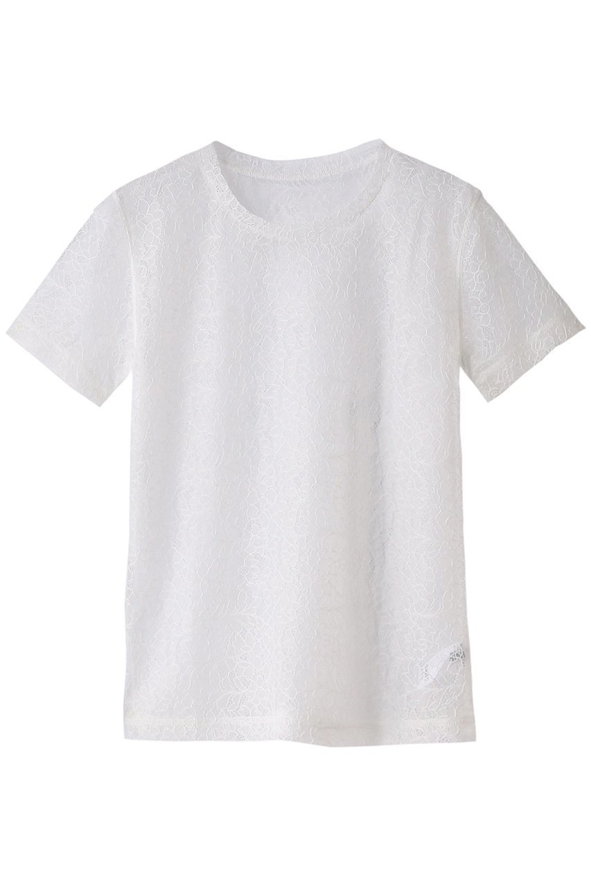 【ウィムガゼット/Whim Gazette】の【GEMINI】レースTシャツ インテリア・キッズ・メンズ・レディースファッション・服の通販 founy(ファニー) 　ファッション　Fashion　レディースファッション　Fashion for Women　トップス・カットソー　Cut & Sew Tops　シャツ・ブラウス・オフィスカジュアル　Elegant Blouses & Button-Ups　ロングTシャツ・Tシャツ　Longline T-Shirts & Tees　カットソー・ベーシックTシャツ　Cut-and-Sewn Tops / Stretch Tees & Basics　インナー　Innerwear　キャミソール　Camisole, Spaghetti Strap Top　ショート　Short, Short Length　スリーブ　Sleeve, Long Sleeve / Short Sleeve　トレンド　Trend, Trending Now　レース　Lace, Lace Fabric　ホワイト|ID: prp329100003867704 ipo3291000000032840638