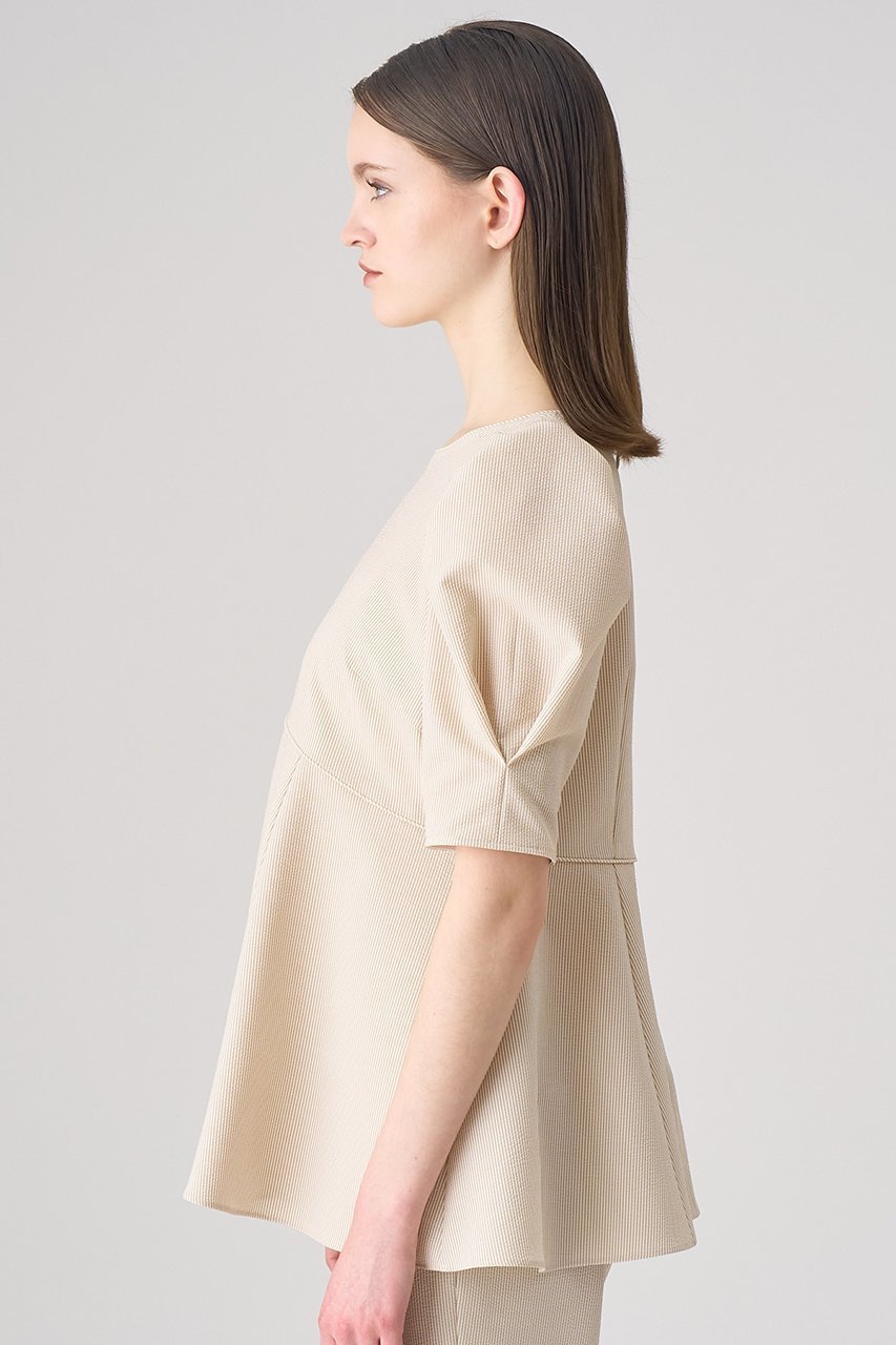 【アナイ/ANAYI】のサッカーストレッチペプラムブラウス 人気、トレンドファッション・服の通販 founy(ファニー) 　ファッション　Fashion　レディースファッション　WOMEN　トップス・カットソー　Tops/Tshirt　シャツ/ブラウス　Shirts/Blouses　おすすめ　Recommend　サッカー　Soccer　ショート　Short　ストライプ　Stripe　ストレッチ　Stretch　スリーブ　Sleeve　セットアップ　Set Up　フレア　Flare　ペプラム　Peplum　夏　Summer　無地　Plain Color　other-5|ID: prp329100003867733 ipo3291000000031328692