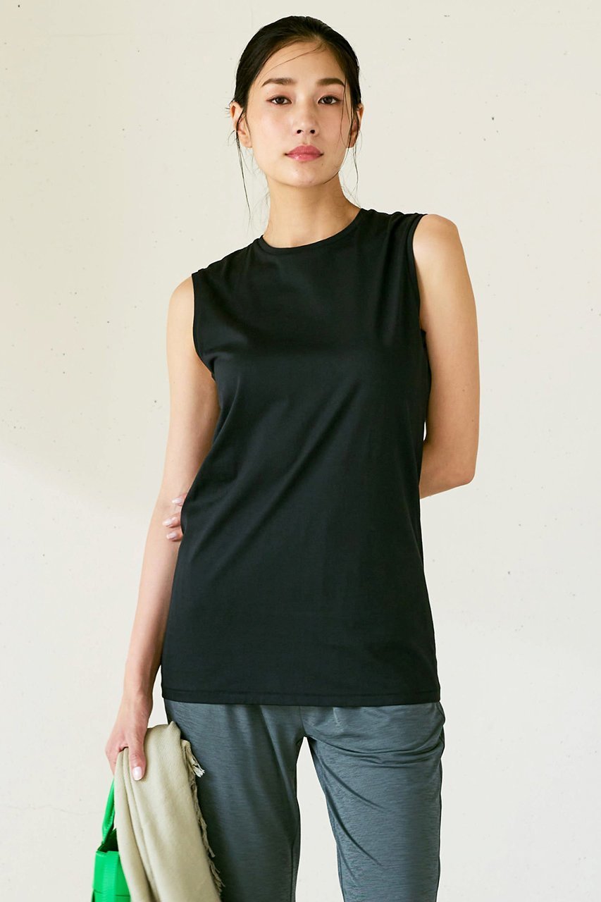 【ジェイドット/j.】のバイオ加工超長綿ノースリーブ 人気、トレンドファッション・服の通販 founy(ファニー) 　ファッション　Fashion　レディースファッション　WOMEN　トップス・カットソー　Tops/Tshirt　キャミソール / ノースリーブ　No Sleeves　シャツ/ブラウス　Shirts/Blouses　ロング / Tシャツ　T-Shirts　カットソー　Cut and Sewn　なめらか　Smooth　キャミソール　Camisole　タンク　Tank　ノースリーブ　No Sleeve　バランス　Balance　other-6|ID: prp329100003867768 ipo3291000000031380427