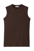 【ジェイドット/j.】のピュアコットンスムースノースリーブ ダークモカ|ID: prp329100003867769 ipo3291000000036977806