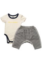 【ヘリーハンセン/HELLY HANSEN / KIDS】の【Baby】マイファースト HH ボーダープリントセットアップ アイボリー×オーシャンネイビー|ID:prp329100003869246