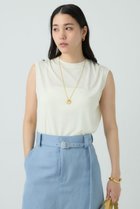 【カオス/Chaos】のシルクフレーズノースリーブTシャツ アイボリー|ID: prp329100003870474 ipo3291000000036371058