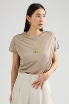 【カオス/Chaos】のシルクフレーズTシャツ 人気、トレンドファッション・服の通販 founy(ファニー) ファッション Fashion レディースファッション Fashion for Women トップス・カットソー Cut & Sew Tops シャツ・ブラウス・オフィスカジュアル Elegant Blouses & Button-Ups ロングTシャツ・Tシャツ Longline T-Shirts & Tees カットソー・ベーシックTシャツ Cut-and-Sewn Tops / Stretch Tees & Basics なめらか Smooth, Silky Texture カットソー Cut and Sewn Top ショート Short, Short Length シルク Silk, 100% Silk スリーブ Sleeve, Long Sleeve / Short Sleeve エレガント 上品 Elegant thumbnail モカベージュ|ID: prp329100003870475 ipo3291000000036728304
