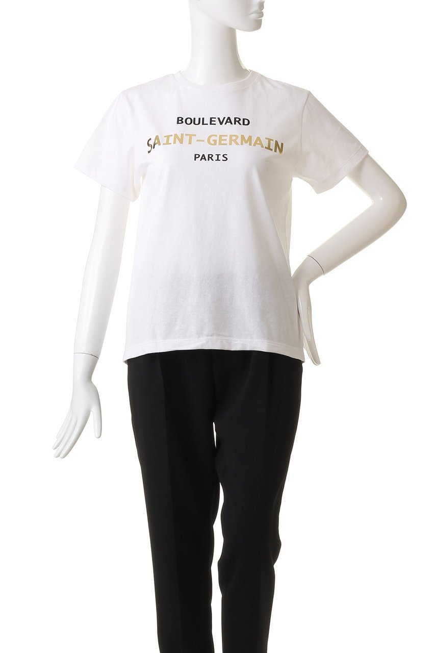 【アルアバイル/allureville】の箔ロゴTEE 人気、トレンドファッション・服の通販 founy(ファニー) 　ファッション　Fashion　レディースファッション　Fashion for Women　トップス・カットソー　Cut & Sew Tops　シャツ・ブラウス・オフィスカジュアル　Elegant Blouses & Button-Ups　ロングTシャツ・Tシャツ　Longline T-Shirts & Tees　カットソー・ベーシックTシャツ　Cut-and-Sewn Tops / Stretch Tees & Basics　コンパクト　Compact, Small Size　ショート　Short, Short Length　シンプル　Simple, Minimal　スリーブ　Sleeve, Long Sleeve / Short Sleeve　プリント　Print, Printed Pattern　半袖　Short Sleeve, Half Sleeve　other-2|ID: prp329100003872815 ipo3291000000032836872