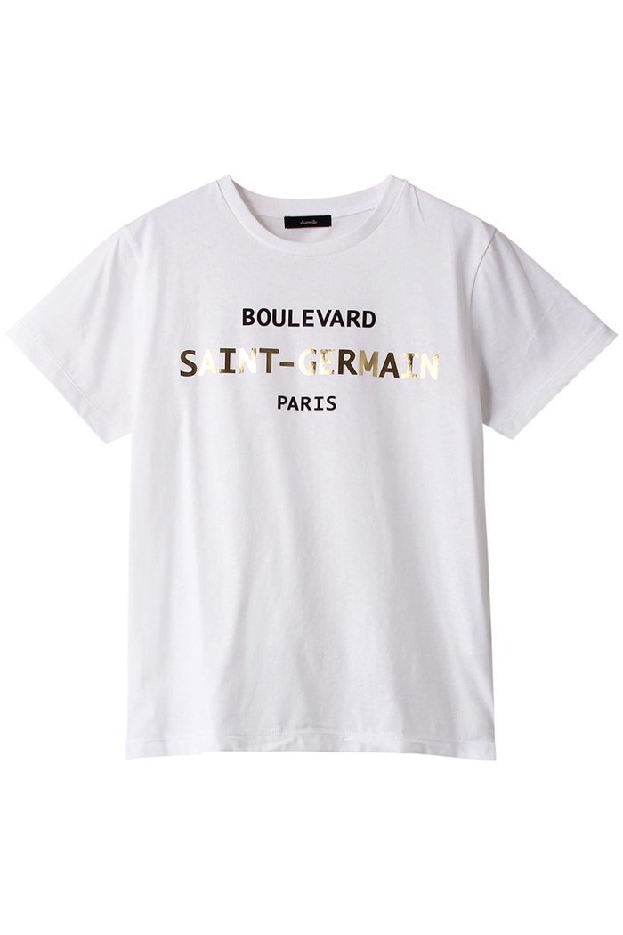 【アルアバイル/allureville】の箔ロゴTEE インテリア・キッズ・メンズ・レディースファッション・服の通販 founy(ファニー) https://founy.com/ ファッション Fashion レディースファッション Fashion for Women トップス・カットソー Cut & Sew Tops シャツ・ブラウス・オフィスカジュアル Elegant Blouses & Button-Ups ロングTシャツ・Tシャツ Longline T-Shirts & Tees カットソー・ベーシックTシャツ Cut-and-Sewn Tops / Stretch Tees & Basics コンパクト Compact, Small Size ショート Short, Short Length シンプル Simple, Minimal スリーブ Sleeve, Long Sleeve / Short Sleeve プリント Print, Printed Pattern 半袖 Short Sleeve, Half Sleeve |ID: prp329100003872815 ipo3291000000035344027