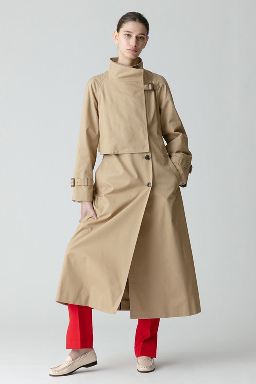 【アルアバイル/allureville】のオーバーラップスタンドコート 人気、トレンドファッション・服の通販 founy(ファニー) 　ファッション　Fashion　レディースファッション　Fashion for Women　アウター　Coat / Outerwear Collection　コート・ロングコート・ピーコート　Long Coats, Peacoats & More　おすすめ　Recommended / Our Picks　スタンド　Stand Collar, Upright Stand　トレンチ　Trench, Trench Coat　トレンド　Trend, Trending Now　ドレス　Dress, One-Piece　マニッシュ　Mannish, Boyish　ロング　Long, Long-Length　other-8|ID: prp329100003872820 ipo3291000000032946857