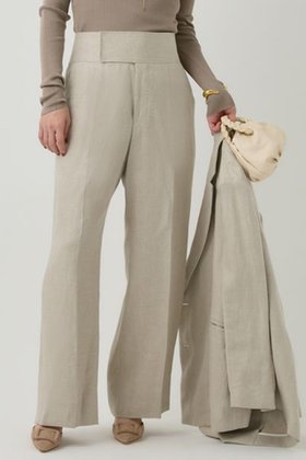 【カオス/Chaos】 リネンヘリンボンストレートパンツ人気、トレンドファッション・服の通販 founy(ファニー) ファッション Fashion レディースファッション Fashion for Women パンツ Pants & Trousers ストレート Straight, Straight Cut フランス France, French ボトム Bottoms, Lower Wear ワイド Wide, Wide Fit |ID:prp329100003874056