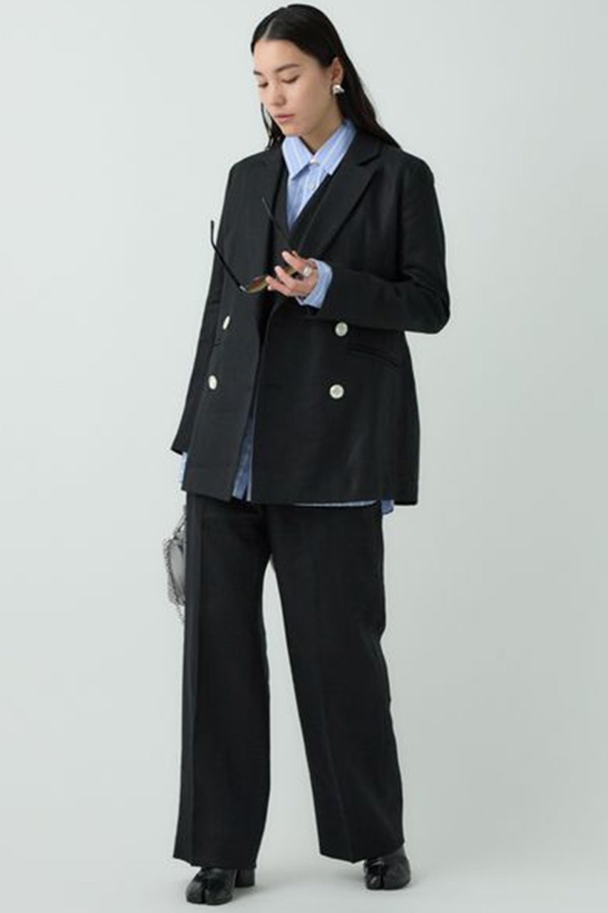 【カオス/Chaos】のリネンヘリンボンストレートパンツ 人気、トレンドファッション・服の通販 founy(ファニー) 　ファッション　Fashion　レディースファッション　Fashion for Women　パンツ　Pants & Trousers　ストレート　Straight, Straight Cut　フランス　France, French　ボトム　Bottoms, Lower Wear　ワイド　Wide, Wide Fit　other-2|ID: prp329100003874056 ipo3291000000032903371