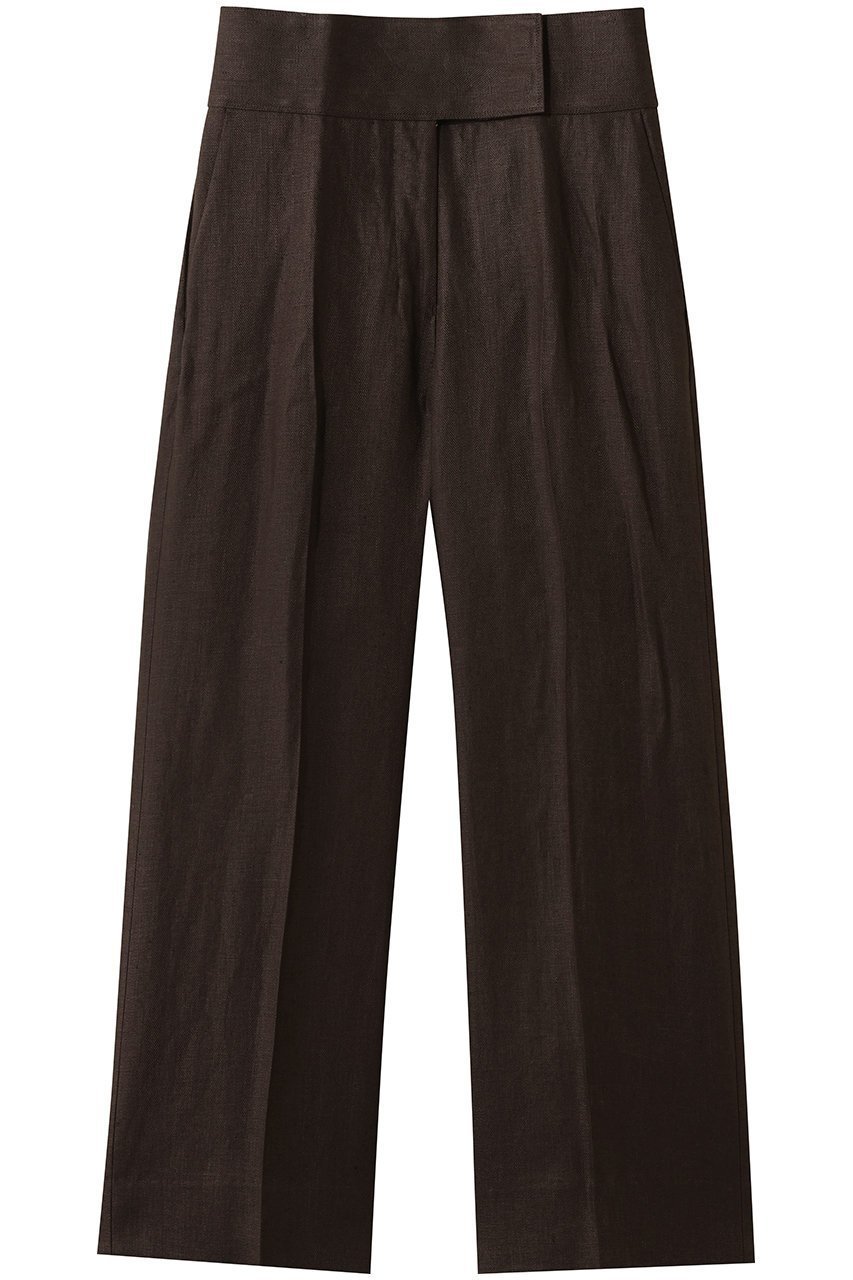 【カオス/Chaos】のリネンヘリンボンストレートパンツ インテリア・キッズ・メンズ・レディースファッション・服の通販 founy(ファニー) 　ファッション　Fashion　レディースファッション　Fashion for Women　パンツ　Pants & Trousers　ストレート　Straight, Straight Cut　フランス　France, French　ボトム　Bottoms, Lower Wear　ワイド　Wide, Wide Fit　ブラウン|ID: prp329100003874056 ipo3291000000036226922