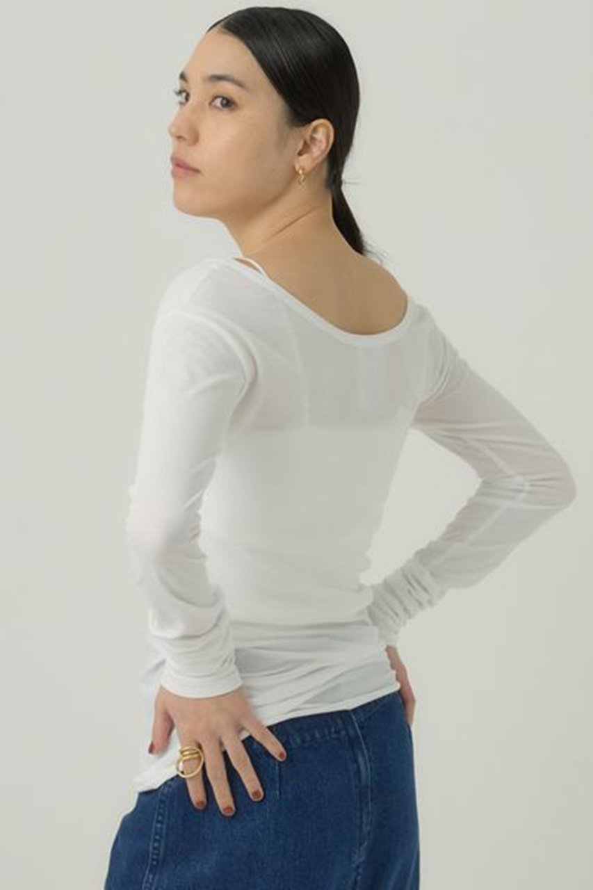 【カオス/Chaos】の【WHY NOT NOW】ニュートンロングTシャツ 人気、トレンドファッション・服の通販 founy(ファニー) 　ファッション　Fashion　レディースファッション　Fashion for Women　トップス・カットソー　Cut & Sew Tops　シャツ・ブラウス・オフィスカジュアル　Elegant Blouses & Button-Ups　ロングTシャツ・Tシャツ　Longline T-Shirts & Tees　カットソー・ベーシックTシャツ　Cut-and-Sewn Tops / Stretch Tees & Basics　インナー　Innerwear　スリーブ　Sleeve, Long Sleeve / Short Sleeve　デニム　Denim, Jeans Material　ロング　Long, Long-Length　おすすめ　Recommended / Our Picks　 other-1|ID: prp329100003874058 ipo3291000000032919942