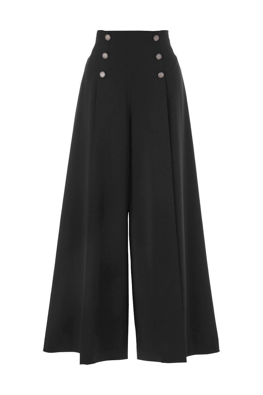 【デイジーリン/DAISY LIN】のSailor Pants インテリア・キッズ・メンズ・レディースファッション・服の通販 founy(ファニー) 　ファッション　Fashion　レディースファッション　Fashion for Women　パンツ　Pants & Trousers　エレガント 上品　Elegant　シンプル　Simple, Minimal　ドレープ　Drape, Draping Fabric　マニッシュ　Mannish, Boyish　ワイド　Wide, Wide Fit　ブラックブラック|ID: prp329100003874062 ipo3291000000032819642