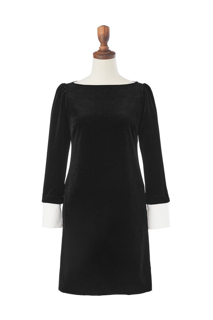 【デイジーリン/DAISY LIN】のDaisy Velour “Little Black Dress” インテリア・キッズ・メンズ・レディースファッション・服の通販 founy(ファニー) https://founy.com/ ファッション Fashion レディースファッション Fashion for Women ワンピース Dresses フォーマル・パーティードレス・結婚式用ドレス Elegant & Casual Dresses チュニック Tunic Tops & Dresses ウォッシャブル Machine Washable エレガント 上品 Elegant カフス Cuff Design シルク Silk, 100% Silk チャーム Charm, Pendant チュニック Tunic, Long Top ドッキング Docking, Mixed Material |ID: prp329100003874063 ipo3291000000032920714