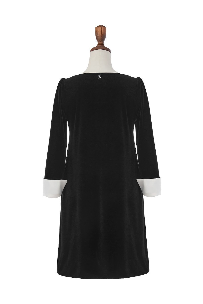 【デイジーリン/DAISY LIN】のDaisy Velour “Little Black Dress” 人気、トレンドファッション・服の通販 founy(ファニー) 　ファッション　Fashion　レディースファッション　Fashion for Women　ワンピース　Dresses　フォーマル・パーティードレス・結婚式用ドレス　Elegant & Casual Dresses　チュニック　Tunic Tops & Dresses　ウォッシャブル　Machine Washable　エレガント 上品　Elegant　カフス　Cuff Design　シルク　Silk, 100% Silk　チャーム　Charm, Pendant　チュニック　Tunic, Long Top　ドッキング　Docking, Mixed Material　other-2|ID: prp329100003874063 ipo3291000000032920728