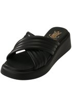 【エスメラルダ/Esmeralda】の【BONTRE】パフィーステッチクロスサンダル 人気、トレンドファッション・服の通販 founy(ファニー) ファッション Fashion レディースファッション Fashion for Women サンダル Sandals, Summer Shoes トレンド Trend, Trending Now ベーシック Basic, Essential 今季 This Season, Current Season 厚底 Platform Shoes thumbnail ブラック|ID: prp329100003874064 ipo3291000000035058830