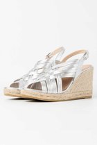 【エスメラルダ/Esmeralda】の【GAIMO】ダブルクロスウェッジサンダル シルバー|ID: prp329100003874069 ipo3291000000035059637