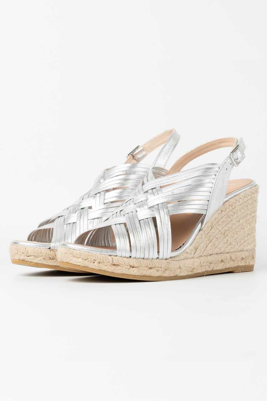 【エスメラルダ/Esmeralda】の【GAIMO】ダブルクロスウェッジサンダル インテリア・キッズ・メンズ・レディースファッション・服の通販 founy(ファニー) ファッション Fashion レディースファッション Fashion for Women おすすめ Recommended / Our Picks エレガント 上品 Elegant サンダル Sandals, Summer Shoes ジュート Jute, Natural Fiber 厚底 Platform Shoes シルバー|ID: prp329100003874069 ipo3291000000035059637