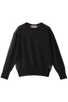 【オブリオ/AUBRIOT】のシアーオーガニックコットン1/70 クルーネックニット ブラック|ID: prp329100003874099 ipo3291000000036688086