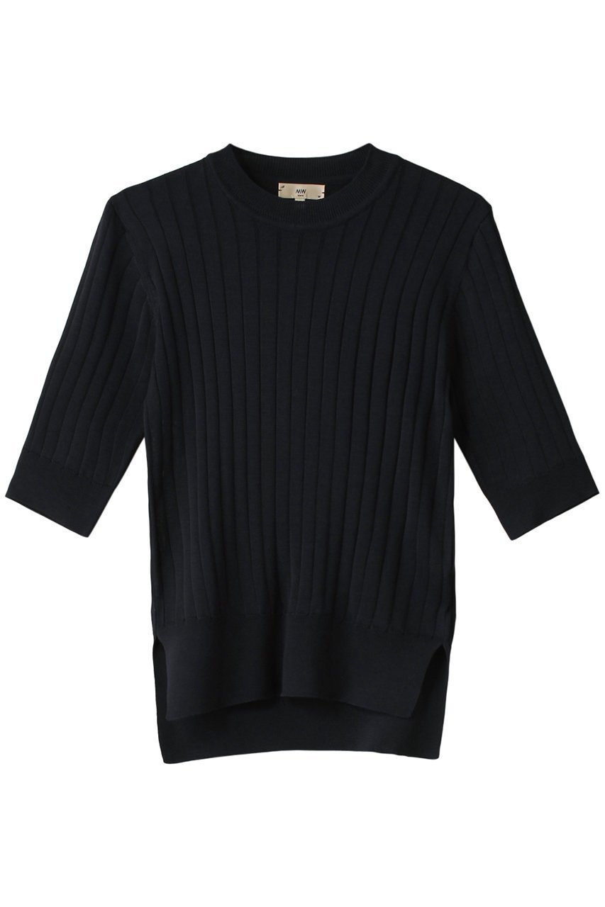 【エムダブリュー/MW】のラウンドネック シルクニット インテリア・キッズ・メンズ・レディースファッション・服の通販 founy(ファニー) 　ファッション　Fashion　レディースファッション　Fashion for Women　トップス・カットソー　Cut & Sew Tops　ニット　Knit Tops & Sweaters　カジュアルプルオーバー・ニットトップス　Pullovers & Knit Tops / Casual Pullovers　なめらか　Smooth, Silky Texture　インナー　Innerwear　シルク　Silk, 100% Silk　シンプル　Simple, Minimal　フィット　Fit, Slim Fit　ラウンド　Round, Round Neck　日本製　Made In Japan　ダークネイビー|ID: prp329100003875958 ipo3291000000032948508