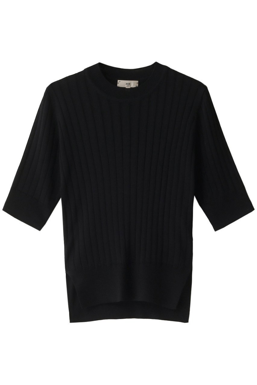 【エムダブリュー/MW】のラウンドネック シルクニット インテリア・キッズ・メンズ・レディースファッション・服の通販 founy(ファニー) 　ファッション　Fashion　レディースファッション　Fashion for Women　トップス・カットソー　Cut & Sew Tops　ニット　Knit Tops & Sweaters　カジュアルプルオーバー・ニットトップス　Pullovers & Knit Tops / Casual Pullovers　なめらか　Smooth, Silky Texture　インナー　Innerwear　シルク　Silk, 100% Silk　シンプル　Simple, Minimal　フィット　Fit, Slim Fit　ラウンド　Round, Round Neck　日本製　Made In Japan　ブラック|ID: prp329100003875958 ipo3291000000032948513