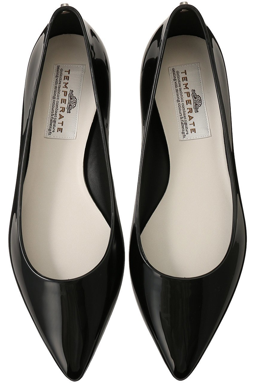 【テンパレイト/TEMPERATE】のSTELLA シルバーヒール ポインテッドパンプス(レイン対応) インテリア・キッズ・メンズ・レディースファッション・服の通販 founy(ファニー) 　ファッション　Fashion　レディースファッション　Fashion for Women　インソール　Shoe Insole　シューズ　Shoes, Footwear　シルバー　Silver, Metallic Silver　チャーム　Charm, Pendant　プレーン　Plain, Simple　ラバー　Rubber, Rubber Sole　レイン　Rain, Rainproof　エレガント 上品　Elegant　BLACK|ID: prp329100003875970 ipo3291000000036659408