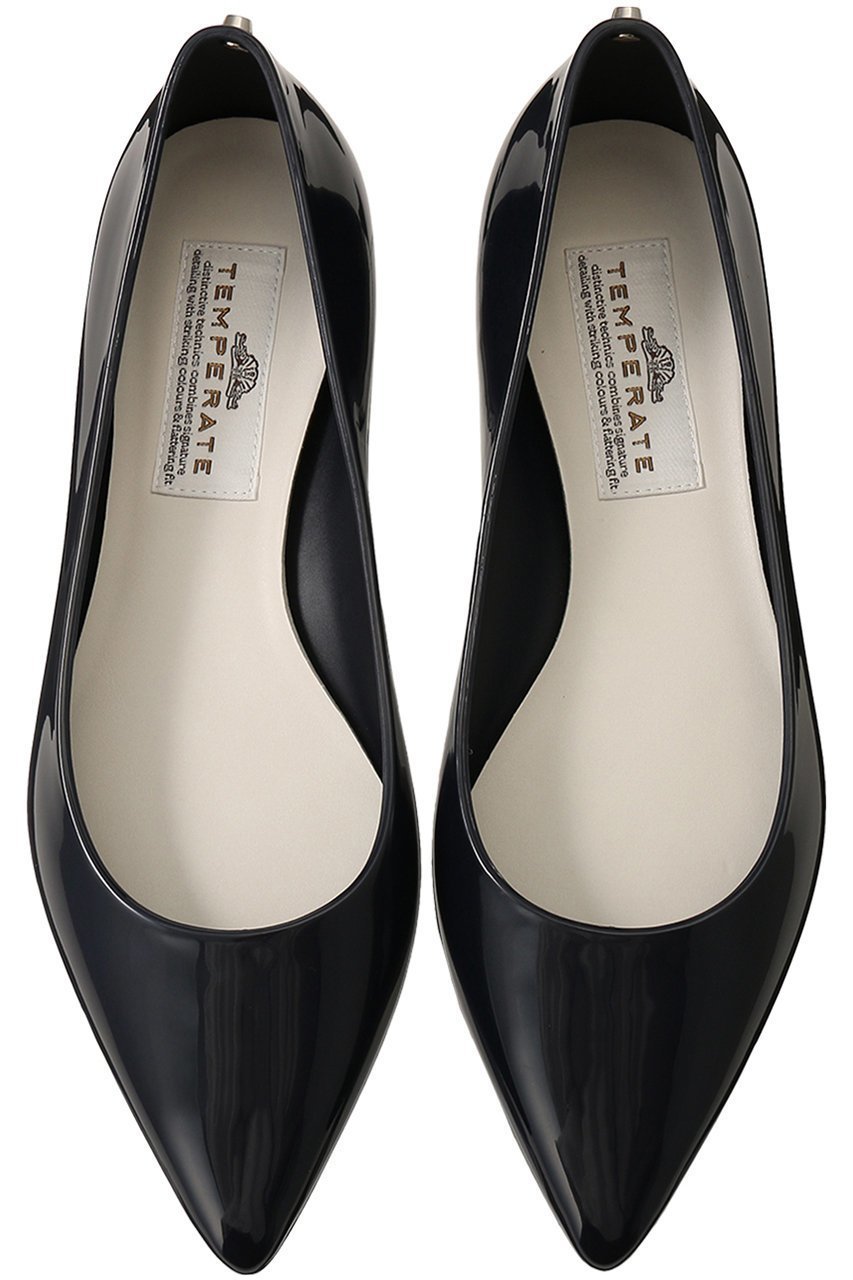 【テンパレイト/TEMPERATE】のSTELLA シルバーヒール ポインテッドパンプス(レイン対応) インテリア・キッズ・メンズ・レディースファッション・服の通販 founy(ファニー) 　ファッション　Fashion　レディースファッション　Fashion for Women　インソール　Shoe Insole　シューズ　Shoes, Footwear　シルバー　Silver, Metallic Silver　チャーム　Charm, Pendant　プレーン　Plain, Simple　ラバー　Rubber, Rubber Sole　レイン　Rain, Rainproof　エレガント 上品　Elegant　NAVY|ID: prp329100003875970 ipo3291000000036659409