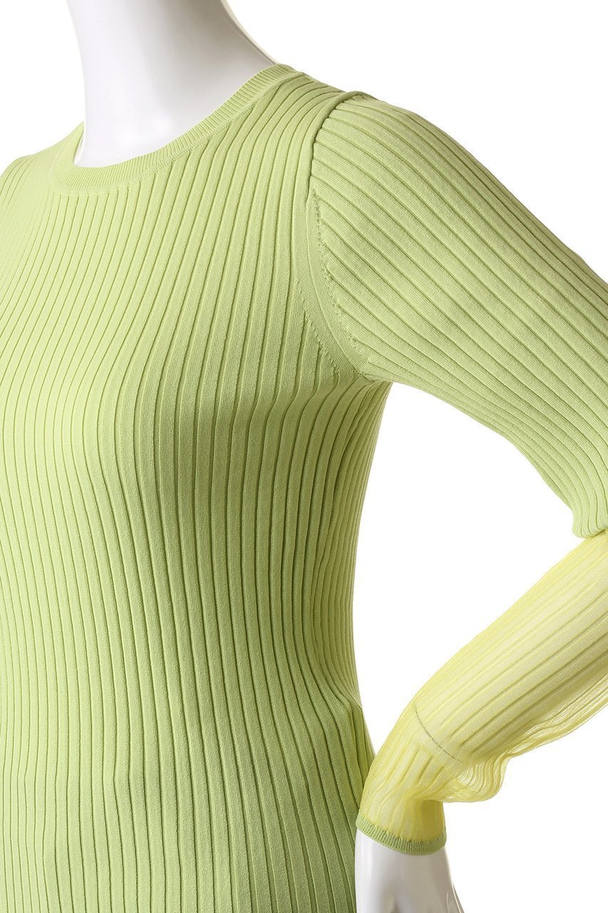 【アルアバイル/allureville】のシアーカフスワイドリブプルオーバー 人気、トレンドファッション・服の通販 founy(ファニー) 　ファッション　Fashion　レディースファッション　Fashion for Women　トップス・カットソー　Cut & Sew Tops　ニット　Knit Tops & Sweaters　カジュアルプルオーバー・ニットトップス　Pullovers & Knit Tops / Casual Pullovers　おすすめ　Recommended / Our Picks　インナー　Innerwear　コンパクト　Compact, Small Size　シアー　Sheer, See-Through　シンプル　Simple, Minimal　ストライプ　Stripe, Striped Pattern　ワイドリブ　Wide Rib, Wide Ribbed Knit　other-5|ID: prp329100003876013 ipo3291000000032951584