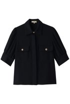 【エムダブリュー/MW】のバックサテン ハーフスリーブビジュー ブラウス 人気、トレンドファッション・服の通販 founy(ファニー) ファッション Fashion レディースファッション Fashion for Women トップス・カットソー Cut & Sew Tops シャツ・ブラウス・オフィスカジュアル Elegant Blouses & Button-Ups バッグ Bags サテン Satin, Glossy Fabric ショート Short, Short Length スリーブ Sleeve, Long Sleeve / Short Sleeve thumbnail ダークネイビー|ID: prp329100003876046 ipo3291000000032908879