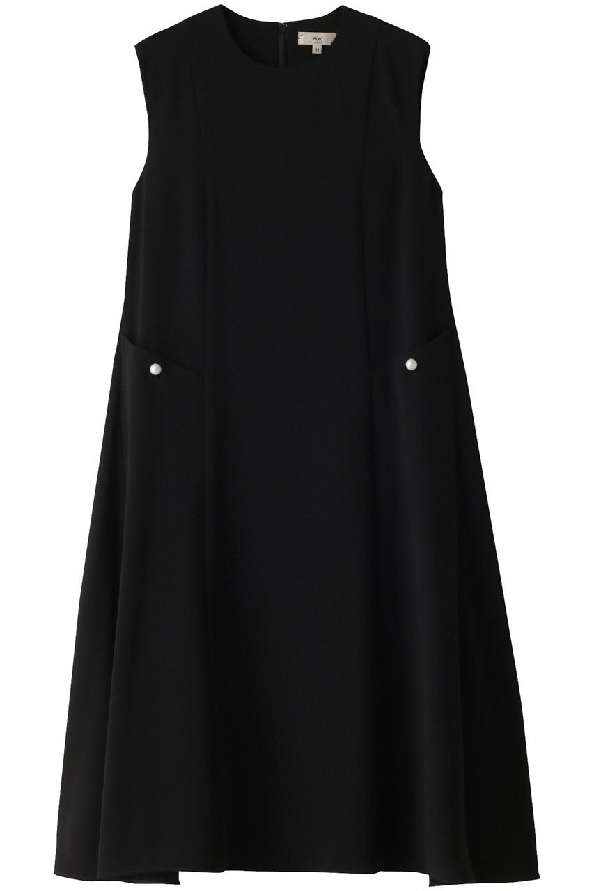 【エムダブリュー/MW】のトリアセテート ノースリーヴ フレア ドレス インテリア・キッズ・メンズ・レディースファッション・服の通販 founy(ファニー) ファッション Fashion レディースファッション Fashion for Women ワンピース Dresses フォーマル・パーティードレス・結婚式用ドレス Elegant & Casual Dresses チュニック Tunic Tops & Dresses おすすめ Recommended / Our Picks ストレッチ Stretch, Stretchy Fabric セットアップ Set-Up, Coordinated Outfit チュニック Tunic, Long Top ドレス Dress, One-Piece パール Pearl, Pearl Accent フレア Flare, Flared ポケット Pocket, Pocket Detail エレガント 上品 Elegant ブラック|ID: prp329100003876060 ipo3291000000036795509