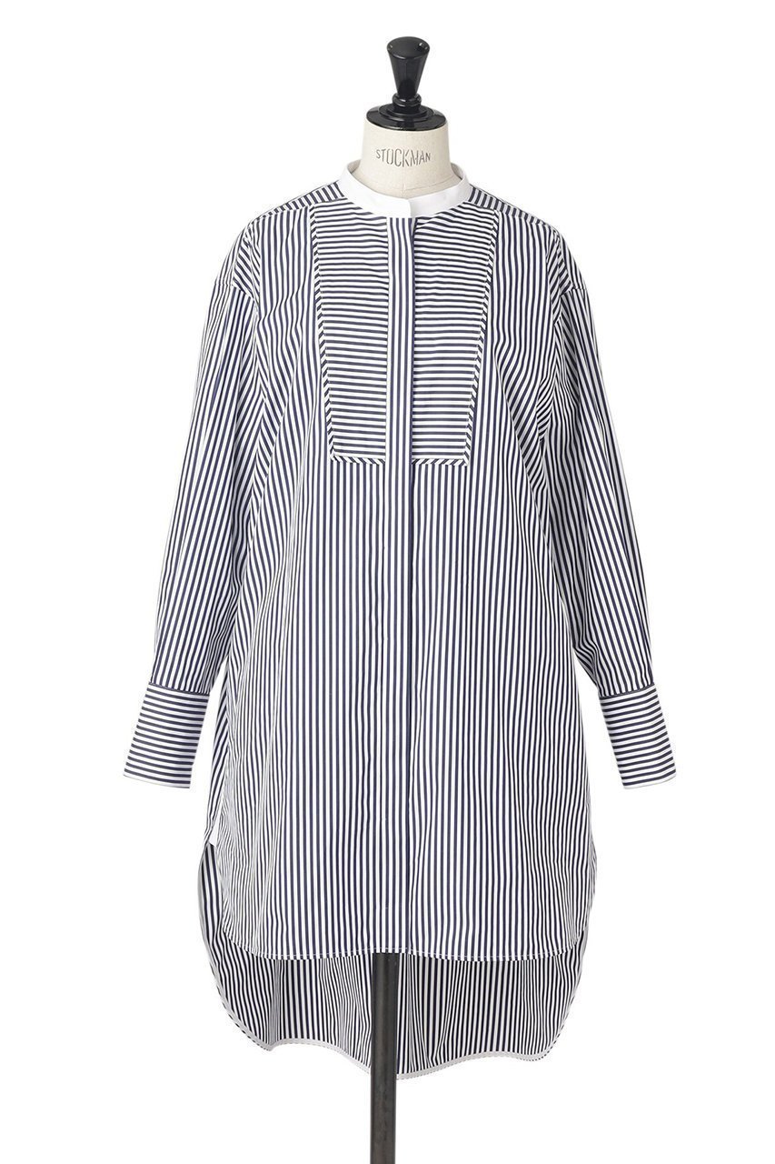 【オブリオ/AUBRIOT】のイタリアンロンドンストライプ ロングシャツ 人気、トレンドファッション・服の通販 founy(ファニー) 　ファッション　Fashion　レディースファッション　Fashion for Women　トップス・カットソー　Cut & Sew Tops　シャツ・ブラウス・オフィスカジュアル　Elegant Blouses & Button-Ups　クラシック　Classic, Timeless Style　ストライプ　Stripe, Striped Pattern　スリーブ　Sleeve, Long Sleeve / Short Sleeve　ドレス　Dress, One-Piece　フォルム　Silhouette, Form　ロング　Long, Long-Length　ロンドン　London Style, British Inspired　再入荷　Restock / Back in Stock　other-2|ID: prp329100003876065 ipo3291000000035083874