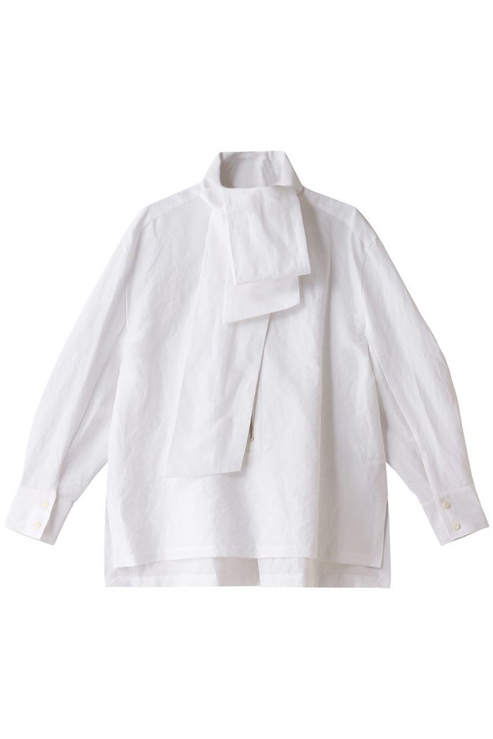 【オブリオ/AUBRIOT】のALBINIリッチクロス ブラウス インテリア・キッズ・メンズ・レディースファッション・服の通販 founy(ファニー) https://founy.com/ ファッション Fashion レディースファッション Fashion for Women トップス・カットソー Cut & Sew Tops シャツ・ブラウス・オフィスカジュアル Elegant Blouses & Button-Ups ロングTシャツ・Tシャツ Longline T-Shirts & Tees カットソー・ベーシックTシャツ Cut-and-Sewn Tops / Stretch Tees & Basics スタイリッシュ Stylish, Fashionable スリーブ Sleeve, Long Sleeve / Short Sleeve トレンド Trend, Trending Now リボン Ribbon, Bow ロング Long, Long-Length |ID: prp329100003876066 ipo3291000000036208671