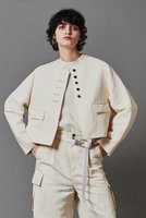 【オブリオ/AUBRIOT】のリッチェリアンティーククロス クルーネックジャケット 人気、トレンドファッション・服の通販 founy(ファニー) ファッション Fashion レディースファッション Fashion for Women アウター Coat / Outerwear Collection レディースジャケット・軽アウター Jackets イタリア Italy クラシック Classic, Timeless Style ジャケット Jacket, Outerwear タンブラー Tumbler, Travel Mug フォルム Silhouette, Form フォーマル Formal, Dressy リネン Linen, Linen Fabric エレガント 上品 Elegant |ID:prp329100003876069