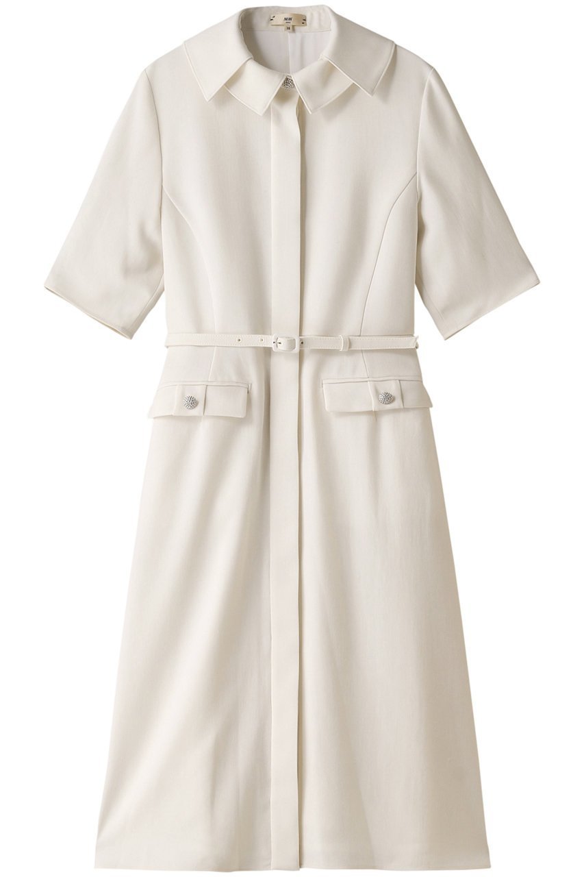 【エムダブリュー/MW】のダブルカラー ドレス 人気、トレンドファッション・服の通販 founy(ファニー) 　ファッション　Fashion　レディースファッション　Fashion for Women　ワンピース　Dresses　フォーマル・パーティードレス・結婚式用ドレス　Elegant & Casual Dresses　チュニック　Tunic Tops & Dresses　シューズ　Shoes, Footwear　ダブル　Double, Double-Breasted　チュニック　Tunic, Long Top　ドレス　Dress, One-Piece　ドレープ　Drape, Draping Fabric　フラップ　Flap, Flap Pocket　ポケット　Pocket, Pocket Detail　半袖　Short Sleeve, Half Sleeve　 other-1|ID: prp329100003876091 ipo3291000000032896048