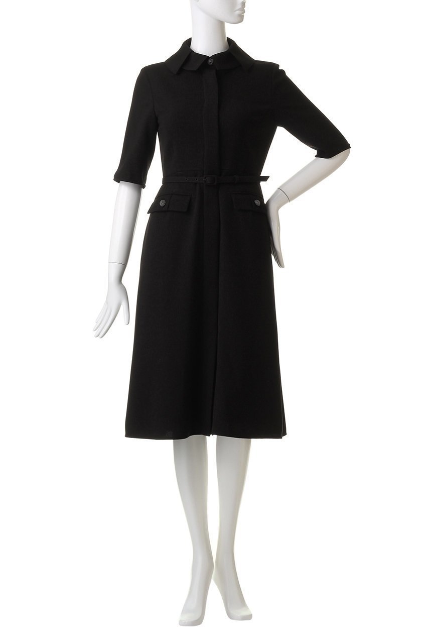 【エムダブリュー/MW】のダブルカラー ドレス 人気、トレンドファッション・服の通販 founy(ファニー) 　ファッション　Fashion　レディースファッション　Fashion for Women　ワンピース　Dresses　フォーマル・パーティードレス・結婚式用ドレス　Elegant & Casual Dresses　チュニック　Tunic Tops & Dresses　シューズ　Shoes, Footwear　ダブル　Double, Double-Breasted　チュニック　Tunic, Long Top　ドレス　Dress, One-Piece　ドレープ　Drape, Draping Fabric　フラップ　Flap, Flap Pocket　ポケット　Pocket, Pocket Detail　半袖　Short Sleeve, Half Sleeve　other-2|ID: prp329100003876091 ipo3291000000032896055