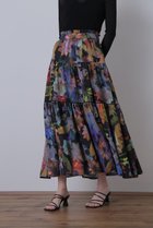 【ヒューエルミュージアム/hueLe Museum】の【STUMBLY】Flower Printed Flare Skirt ブラック|ID: prp329100003877486 ipo3291000000035774481