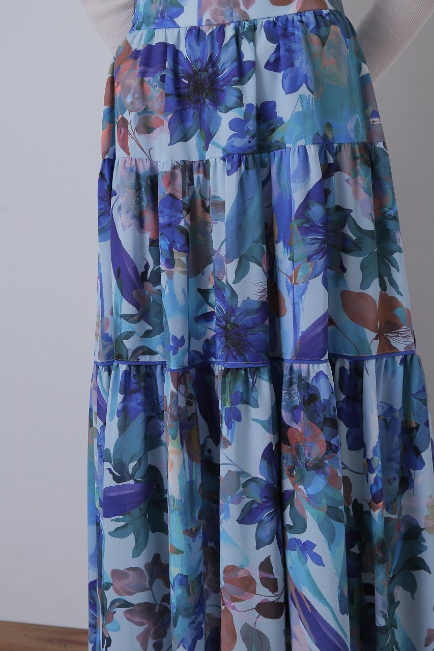 【ヒューエルミュージアム/hueLe Museum】の【STUMBLY】Flower Printed Flare Skirt 人気、トレンドファッション・服の通販 founy(ファニー) ファッション Fashion レディースファッション Fashion for Women スカート Skirts ロングスカート Long Skirts / Maxi & Midi Skirts ギャザー Gathered, Ruffled ジョーゼット Georgette, Semi-Sheer Fabric ティアードスカート Tiered Skirt, Flounced Skirt パターン Pattern, Design Print フリル Frill, Ruffle ロング Long, Long-Length other-6|ID: prp329100003877486 ipo3291000000035774489