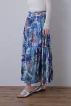 【ヒューエルミュージアム/hueLe Museum】の【STUMBLY】Flower Printed Flare Skirt ブルー|ID: prp329100003877486 ipo3291000000036078380